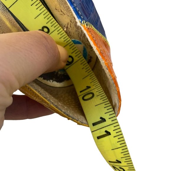 Vintage 80s Multicolor Snake Skin Pointed Toe Pumps 6 - Picture 10 of 11